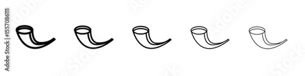 Fototapeta Shofar icon vector outline symbol or illustration