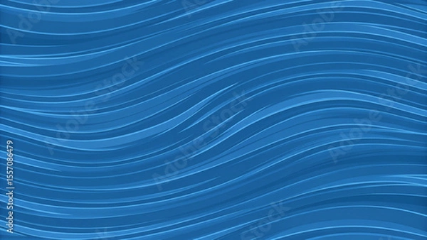 Obraz Abstract Blue Wavy Lines Background Design