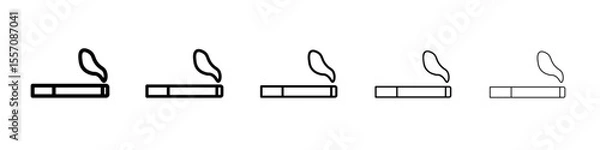 Fototapeta Smoking icon vector outline symbol or illustration