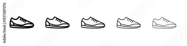 Fototapeta Sneaker shoe icon vector outline symbol or illustration
