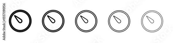 Fototapeta timer icon vector outline symbol or illustration