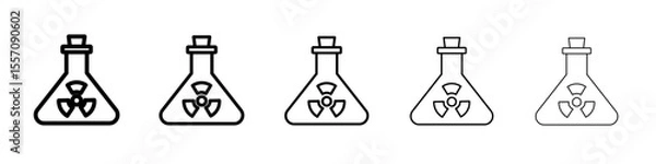Fototapeta toxic chemical icon vector outline symbol or illustration