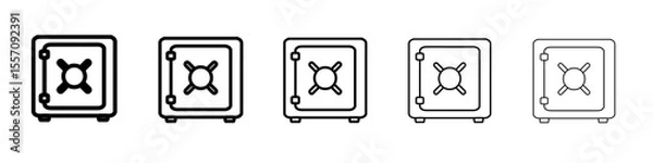 Fototapeta vault icon vector outline symbol or illustration