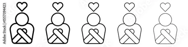 Fototapeta Your self care icon vector outline symbol or illustration