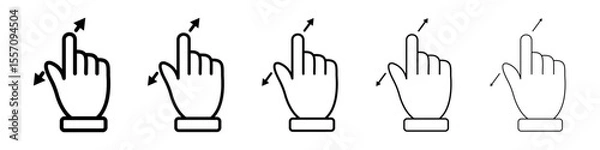 Fototapeta Zoom Gesture icon vector outline symbol or illustration
