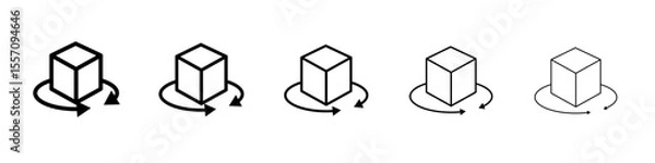 Fototapeta 3D icon vector outline symbol or illustration