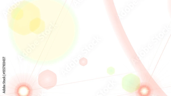 Fototapeta Soft light streams among ethereal shapes, creating a dreamy abstract effect against a dark backdrop with bright luminous points.