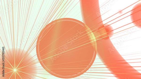 Fototapeta Golden orb and radiant rays create an abstract composition, ideal for futuristic design and modern artistic concepts with dynamic flare.