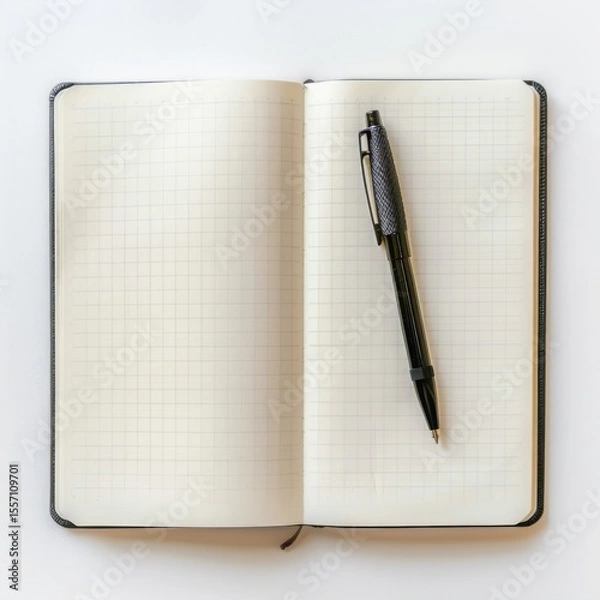 Obraz open notebook with pen