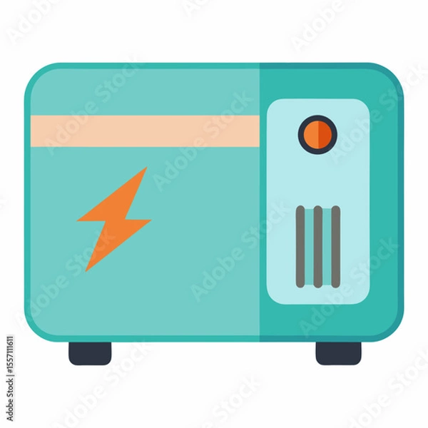 Fototapeta Power Saving Mode Vector | Generative AI Silhouette & Linocut Design