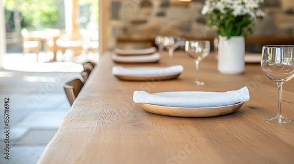 Obraz Empty restaurant table setting