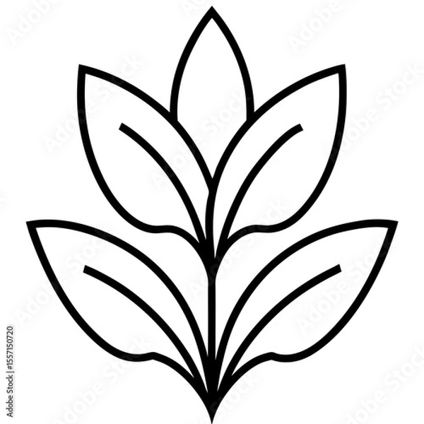 Fototapeta Garden Plant Icon Set | Generative AI Vector & Linocut Silhouette Design