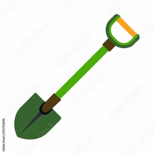 Fototapeta Garden Shovel Icon Vector | Generative AI Linocut Silhouette Illustration