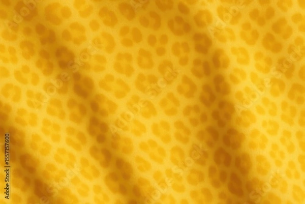 Fototapeta Soft yellow textile featuring subtle animal print motifs, perfect for stylish clothing and home decor projects.