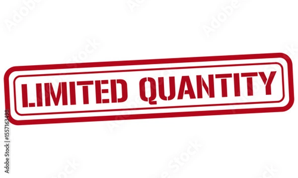 Obraz LIMITED QUANTITY red stamp text vector, rubber stamp