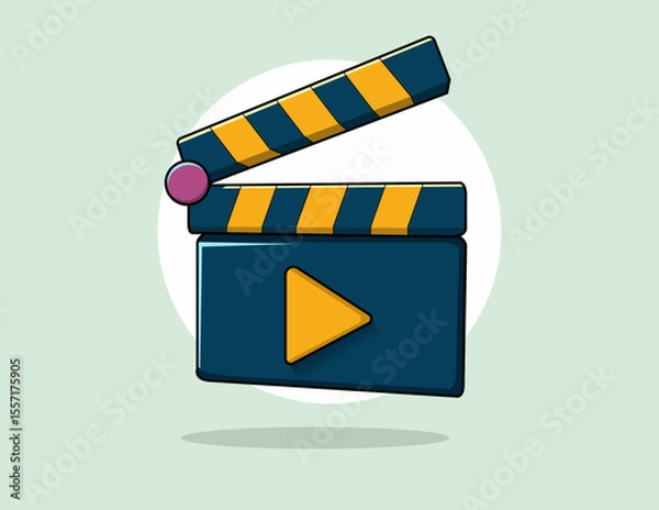 Obraz Movie Clapperboard Vector Icon