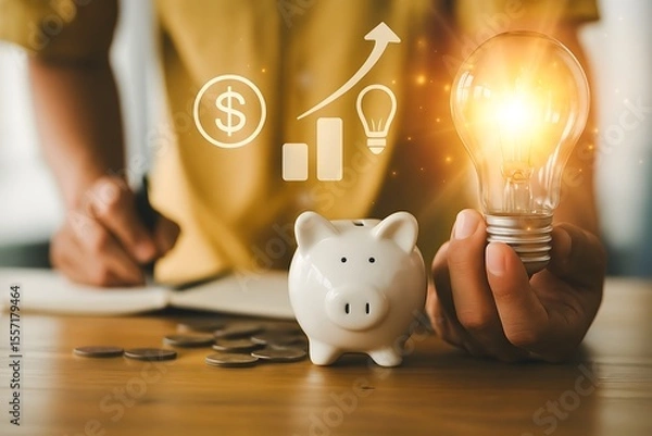 Fototapeta Financial Planning and Smart Saving Concept