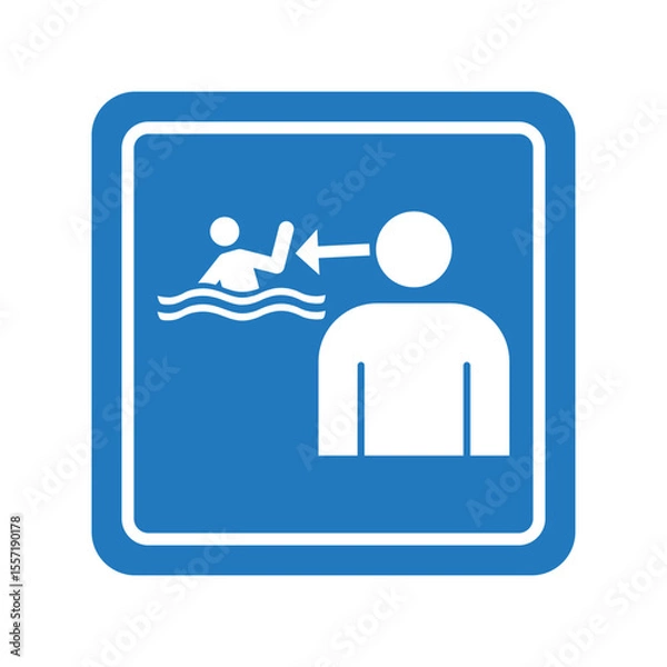 Obraz Supervise Children Aquatic Activities Sign
