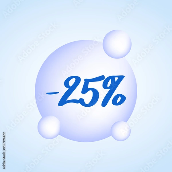 Obraz A 25% discount badge. Simple minimalist design. 