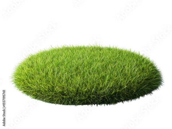 Fototapeta Vibrant green grass cutout with transparent background nature elements png format for design projects