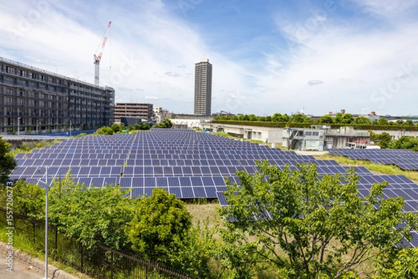 Obraz 郊外のソーラーパネル