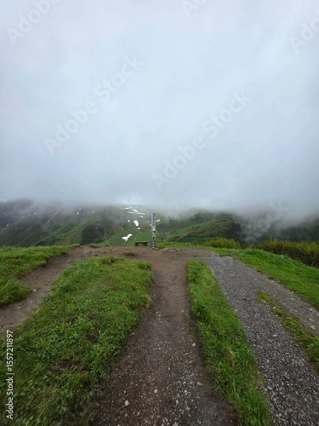 Obraz Himmelsschrofen im Nebel