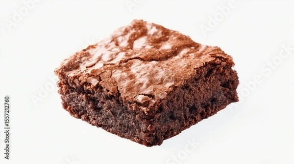 Fototapeta Enticing, fudgy brownie square, echoing chocolate revelry at National Dessert Day or Swiss Chocolate Festival, irresistibly decadent indulgence awaits