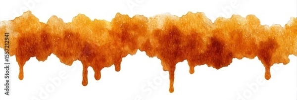Fototapeta Orange syrup rivulets cascade like molten silk, echoing sweet symphonies of Pancake Day and the Honey Festival delight