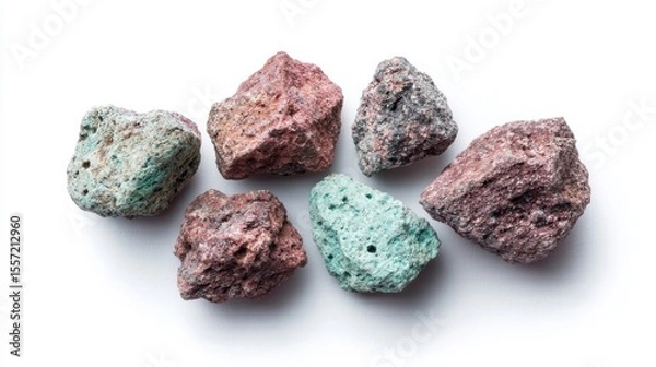 Fototapeta Chunky, vibrant rocks echo geological whispers, hinting at Earth Day celebrations and mineral collector's exuberance in bygone epochs