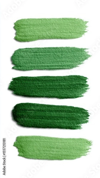 Fototapeta Five verdant strokes, vividly symbolizing Earth's breathing lungs, echoing Arbor Day and Greenery Day's ecological whispers