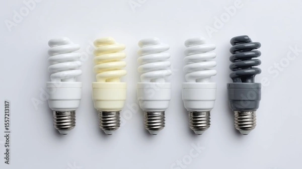 Fototapeta Spiral bulbs resemble modern-day Stonehenge lineup of glowing corkscrews, symbolizing Diwali illumination and Odd Day rituals