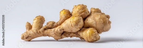 Fototapeta Earthy ginger root, like gnarled wood of folklore, fiery spice for winter solstice rituals and holistic wellness practices
