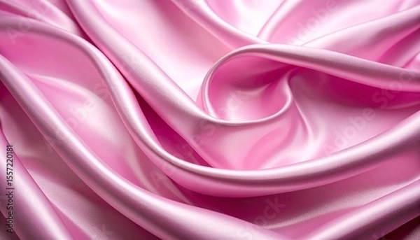 Fototapeta soft wavy luxurious pink fabric background