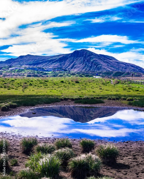 Fototapeta 新緑の阿蘇中岳_阿蘇パノラマライン