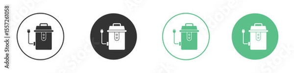 Fototapeta Garbage disposal icon Vector simple flat graphic illustration.