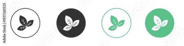 Fototapeta Basil icon Vector simple flat graphic illustration.