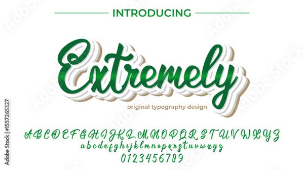 Fototapeta Extremely Font – Stylish Script Typeface with Bold Modern Brush Lettering