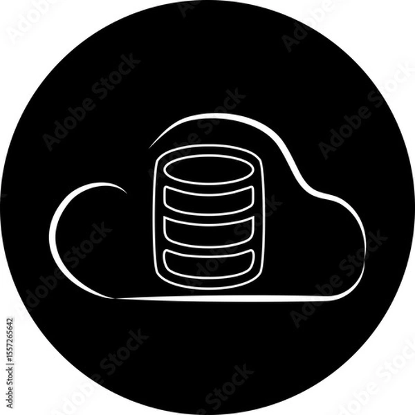 Fototapeta Cloud Database Icon | Database as a Service (DBaaS) Symbol