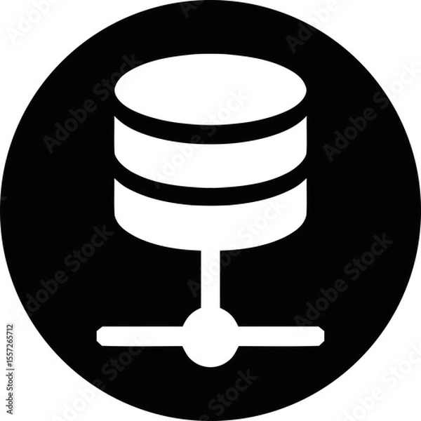 Fototapeta Network Database & Data Storage Server Icon