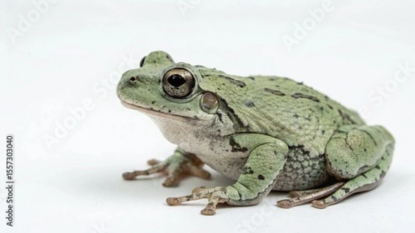 Fototapeta Gray Tree Frog on studio background