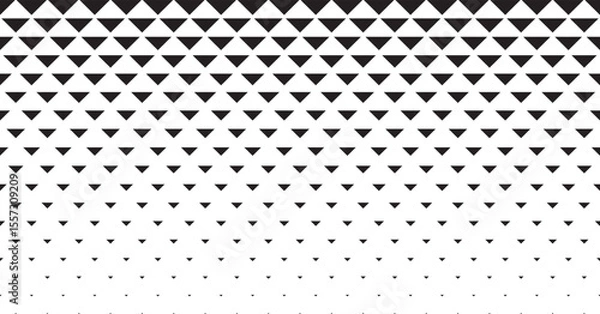 Fototapeta  halftone gradient with black triangle pattern background template