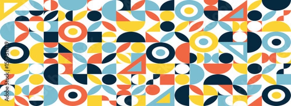 Fototapeta geometry minimalistic artwork poster with simple shape figure abstract vector pattern design