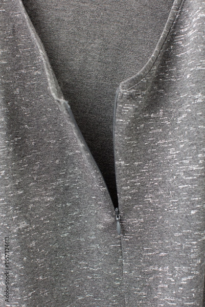 Obraz Chic and Stylish Grey Textured ZipUp Top Featuring a Touch of Shimmer for Modern Living