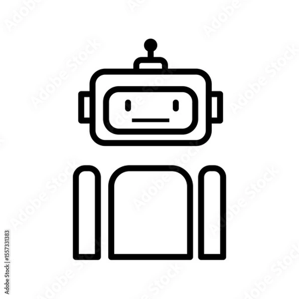 Fototapeta robot lineal icon, robot vector icon in transparent background