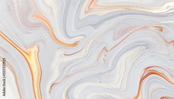 Fototapeta Abstract Fluid Art Elegant Swirls of Gold and Gray Marble Texture, Perfect for Backgrounds, Design Projects, and Creative Inspirations