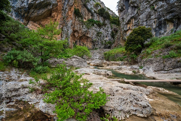 Obraz Saint Luke Gorge rocky stream and cliffs