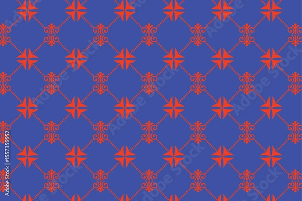 Fototapeta Coquelicot color pattern design vector image made by adobe illustrator.
