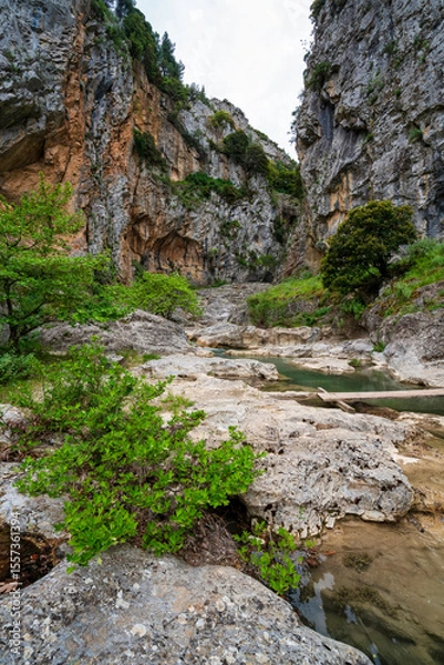 Obraz Saint Luke Gorge rocky stream and cliffs