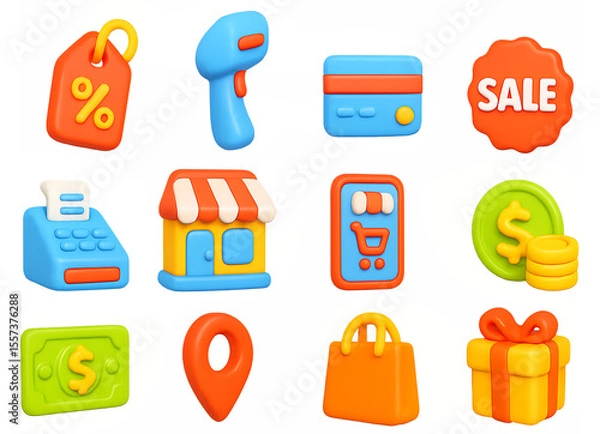 Fototapeta 12 set collection of icons technology on PNG transparent background