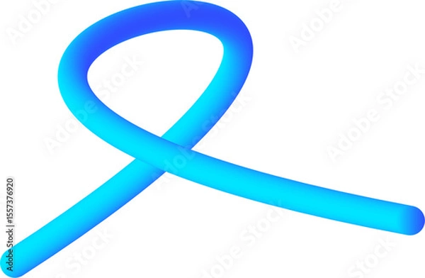 Fototapeta Abstract Shape of 3D Gradient Tube